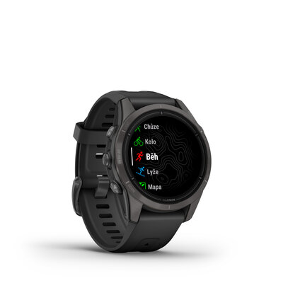 Garmin Epix Pro (Gen 2) Sapphire 42mm Carbon Gray DLC Titanium / Black Silicone Band (rozbalené)