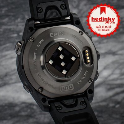 Garmin Epix Pro (Gen 2) Sapphire 42mm Carbon Gray DLC Titanium / Black Silicone Band (rozbalené)