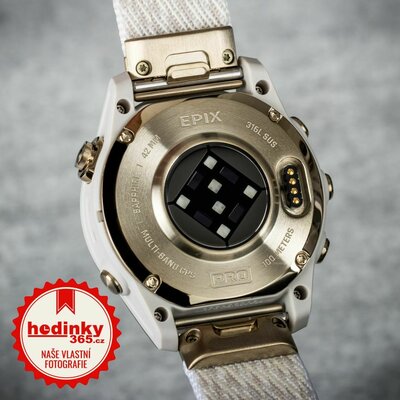 Garmin Epix Pro (Gen 2) Sapphire 42mm Soft Gold / Cream Nylon Band (Premium) (+ náhradní řemínek)