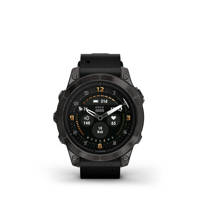 Garmin Epix Pro (Gen 2) Sapphire 47mm Gray DLC Titanium / Black Leather Band (Premium) (+ náhradní řemínek)