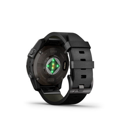 Garmin Epix Pro (Gen 2) Sapphire 47mm Gray DLC Titanium / Black Leather Band (Premium) (+ náhradní řemínek)