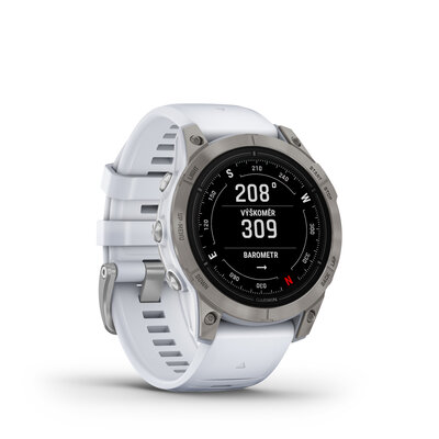 Garmin Epix Pro (Gen 2) Sapphire 47mm Titanium / Whitestone Silicone Band