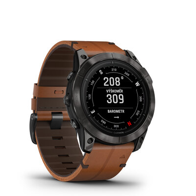 Garmin Epix Pro (Gen 2) Sapphire 51mm Gray DLC Titanium / Chestnut Leather Band (Premium) (+ náhradní řemínek)