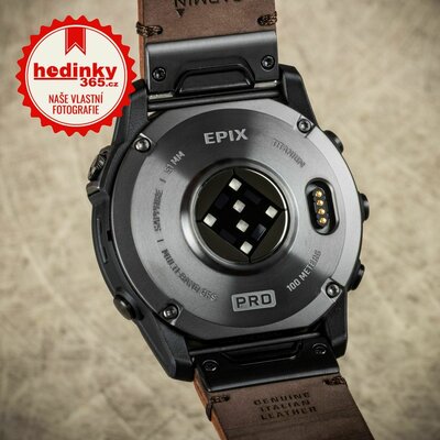 Garmin Epix Pro (Gen 2) Sapphire 51mm Gray DLC Titanium / Chestnut Leather Band (Premium) (+ náhradní řemínek)