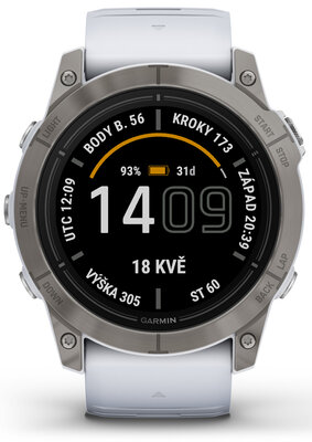 Garmin Epix Pro (Gen 2) Sapphire 51mm Titanium / Whitestone Band