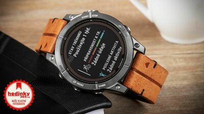 Garmin Fenix 7 PRO Sapphire Solar Silver Titanium / Brown Leather Band (Premium) (+ náhradní řemínek)