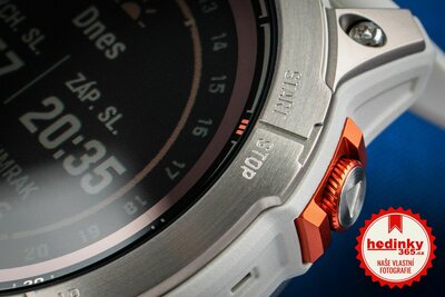 Garmin Fenix 7 PRO Sapphire Solar Silver Titanium / Orange Silicone Band