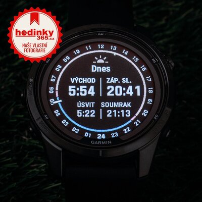 Garmin Fenix 7S Pro Sapphire Solar Gray DLC Titanium / Black Silicone Band