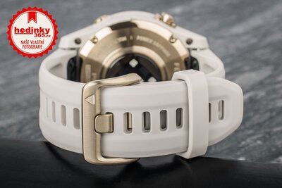 Garmin Fenix 7S PRO Sapphire Solar Soft Gold / Limestone Leather Band (Premium) (+ náhradní řemínek)