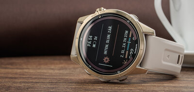 Garmin Fenix 7S PRO Sapphire Solar Soft Gold / Limestone Leather Band (Premium) (+ náhradní řemínek)