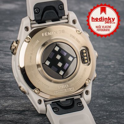 Garmin Fenix 7S PRO Sapphire Solar Soft Gold / Limestone Leather Band (Premium) (+ náhradní řemínek)