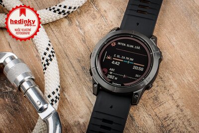 Garmin Fenix 7X Pro Sapphire Solar Gray DLC Titanium / Black Silicone Band