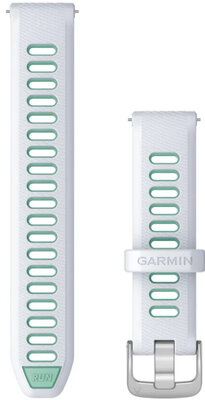 Řemínek Garmin Quick Release 18mm, bílý, stříbrná přezka (Venu 2S, Vívoactive 4S, Forerunner 265S, Venu 3S aj.)