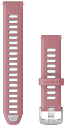 Řemínek Garmin Quick Release 18mm, růžový, stříbrná přezka (Venu 2S, Vívoactive 4S, Forerunner 265S, Venu 3S aj.)