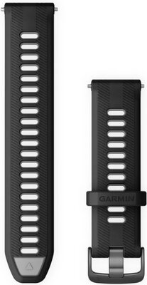 Silikonový řemínek Garmin 22mm (pro Forerunner), Black/Powder Grey, 010-11251-9Y