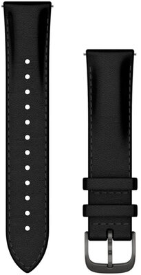 Kožený řemínek Garmin 20mm, Black, Quick Release, 010-12932-62