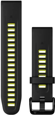 Silikonový řemínek Garmin 20mm, Black/Electric Lime, QuickFit, 010-13279-03