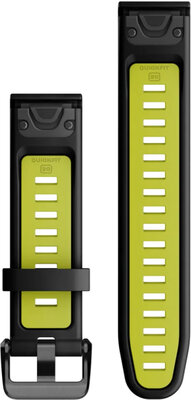 Silikonový řemínek Garmin 20mm, Black/Electric Lime, QuickFit, 010-13279-03