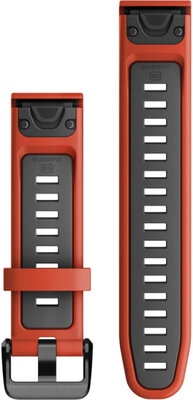 Silikonový řemínek Garmin 20mm, Flame Red/Graphite, QuickFit, 010-13279-04