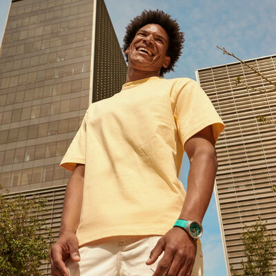 Swatch Big Bold Irony SB07S111 (v barvě Tiffany Blue)