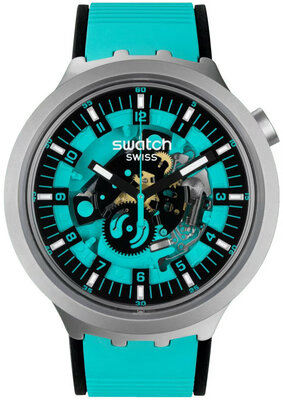 Swatch Big Bold Irony SB07S111 (v barvě Tiffany Blue)