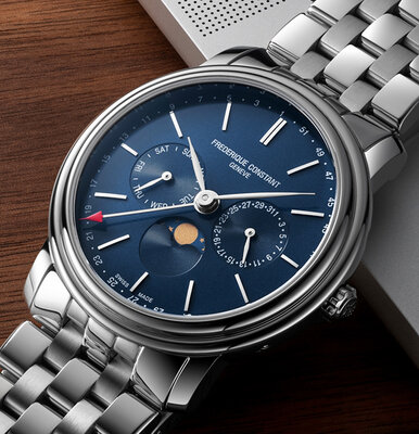 Frederique Constant Classics Index Business Timer Quartz Moon Phase FC-270N4P6B