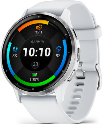 Garmin Venu 3 Silver / Whitestone, Silicone Band