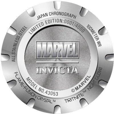 Invicta Marvel Quartz 50mm 43053 Spider-Man Limited Edition 4000pcs