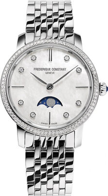 Frederique Constant Slimline Lady Quartz Moon Phase FC-206MPWD1SD6B