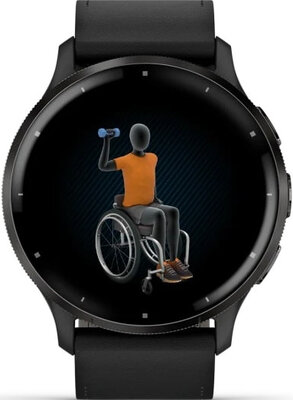 Garmin Venu 3 Slate / Black, Black Leather Band (Premium) (+ náhradní řemínek)