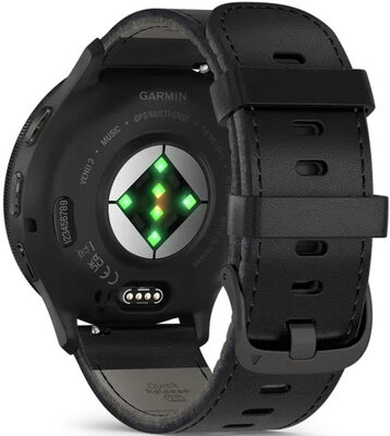 Garmin Venu 3 Slate / Black, Black Leather Band (Premium) (+ náhradní řemínek)