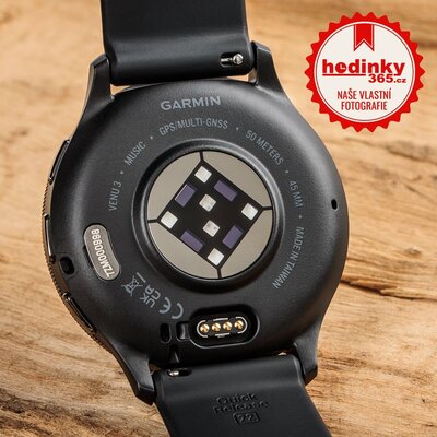 Garmin Venu 3 Slate / Black, Black Leather Band (Premium) (+ náhradní řemínek)