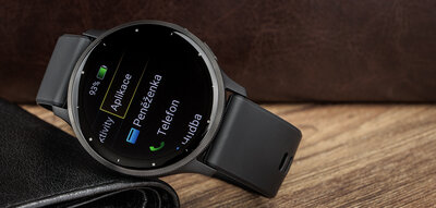 Garmin Venu 3 Slate / Black, Black Leather Band (Premium) (+ náhradní řemínek)