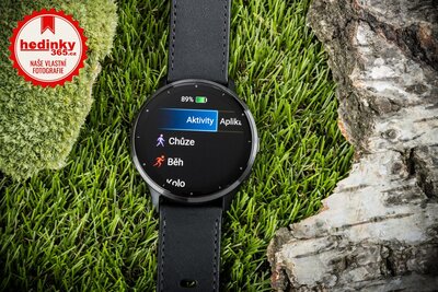 Garmin Venu 3 Slate / Black, Black Leather Band (Premium) (+ náhradní řemínek)