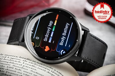 Garmin Venu 3 Slate / Black, Black Leather Band (Premium) (+ náhradní řemínek)