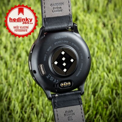 Garmin Venu 3 Slate / Black, Black Leather Band (Premium) (+ náhradní řemínek)