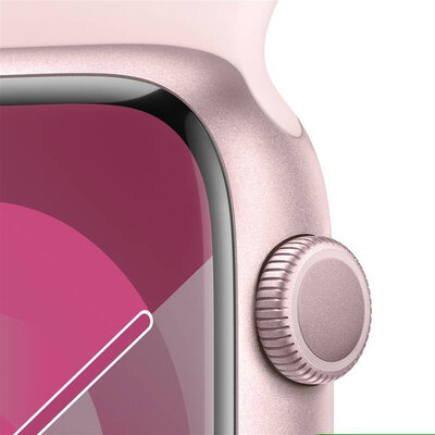 Apple Watch Series 9 GPS 45mm Pink Aluminium Case / Light Pink Sport Band - M/L