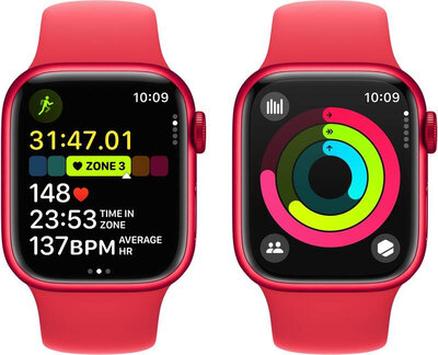 Apple Watch Series 9 GPS 45mm (PRODUCT) RED Aluminium Case / (PRODUCT) RED Sport Band - S/M