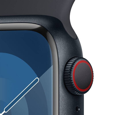 Apple Watch Series 9 GPS + Cellular 45mm Midnight Aluminium Case / Midnight Sport Band - M/L