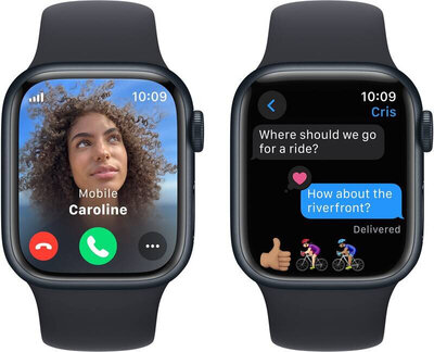 Apple Watch Series 9 GPS + Cellular 45mm Midnight Aluminium Case / Midnight Sport Band - M/L