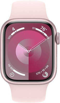 Apple Watch Series 9 GPS + Cellular 45mm Pink Aluminium Case / Light Pink Sport Band - S/M