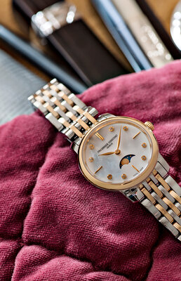 Frederique Constant Slimline Lady Quartz Moon Phase FC-206MPWD1S2B