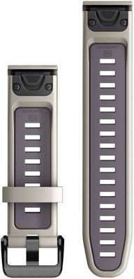 Silikonový řemínek Garmin 20mm, Light Sand/Deep Orchid, QuickFit, 010-13279-05