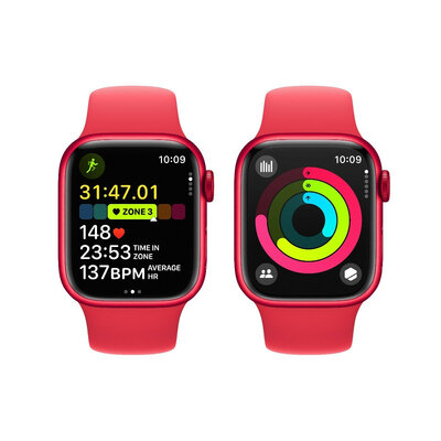 Apple Watch Series 9 GPS 41mm (PRODUCT) RED Aluminium Case / (PRODUCT) RED Sport Band - M/L