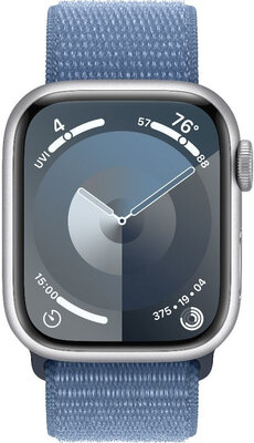 Apple Watch Series 9 GPS 41mm Silver Aluminium Case / Winter Blue Sport Loop