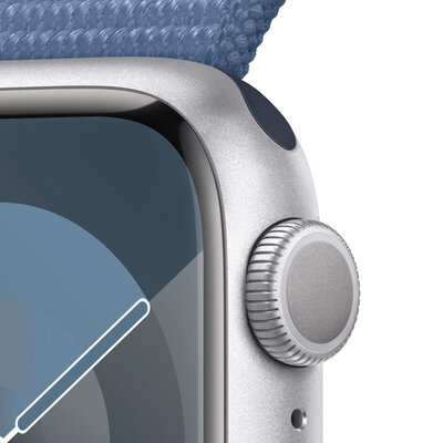 Apple Watch Series 9 GPS 41mm Silver Aluminium Case / Winter Blue Sport Loop