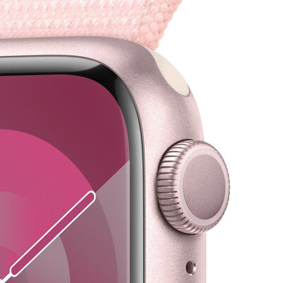 Apple Watch Series 9 GPS 45mm Pink Aluminium Case / Light Pink Sport Loop