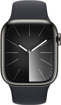 Apple Watch Series 9 GPS + Cellular 41mm Graphite Stainless Steel Case / Midnight Sport Band - M/L