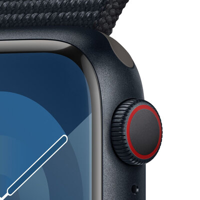 Apple Watch Series 9 GPS + Cellular 41mm Midnight Aluminium Case / Midnight Sport Loop