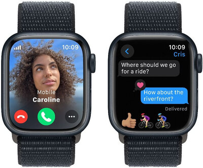 Apple Watch Series 9 GPS + Cellular 41mm Midnight Aluminium Case / Midnight Sport Loop